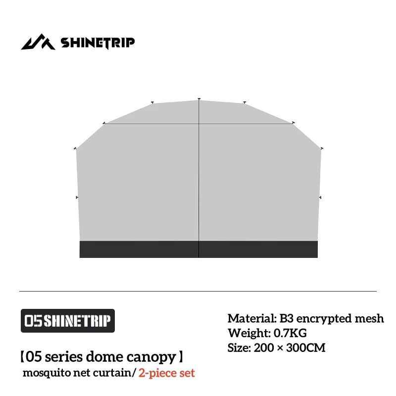 ShineTrip Outdoor Extra Large Camping Shade Tent Family Travel Expandable Space camp Gazebo Rain and Sun Protection Car Tent