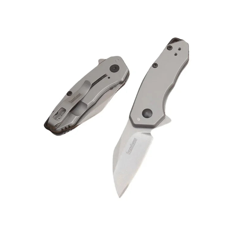 KS 1408 Folding Pocket Knife, 8Cr13Mov Blade, Steel Handle, Survival Knives, Utility EDC Tools, Outdoor Camping knife，Man's gift