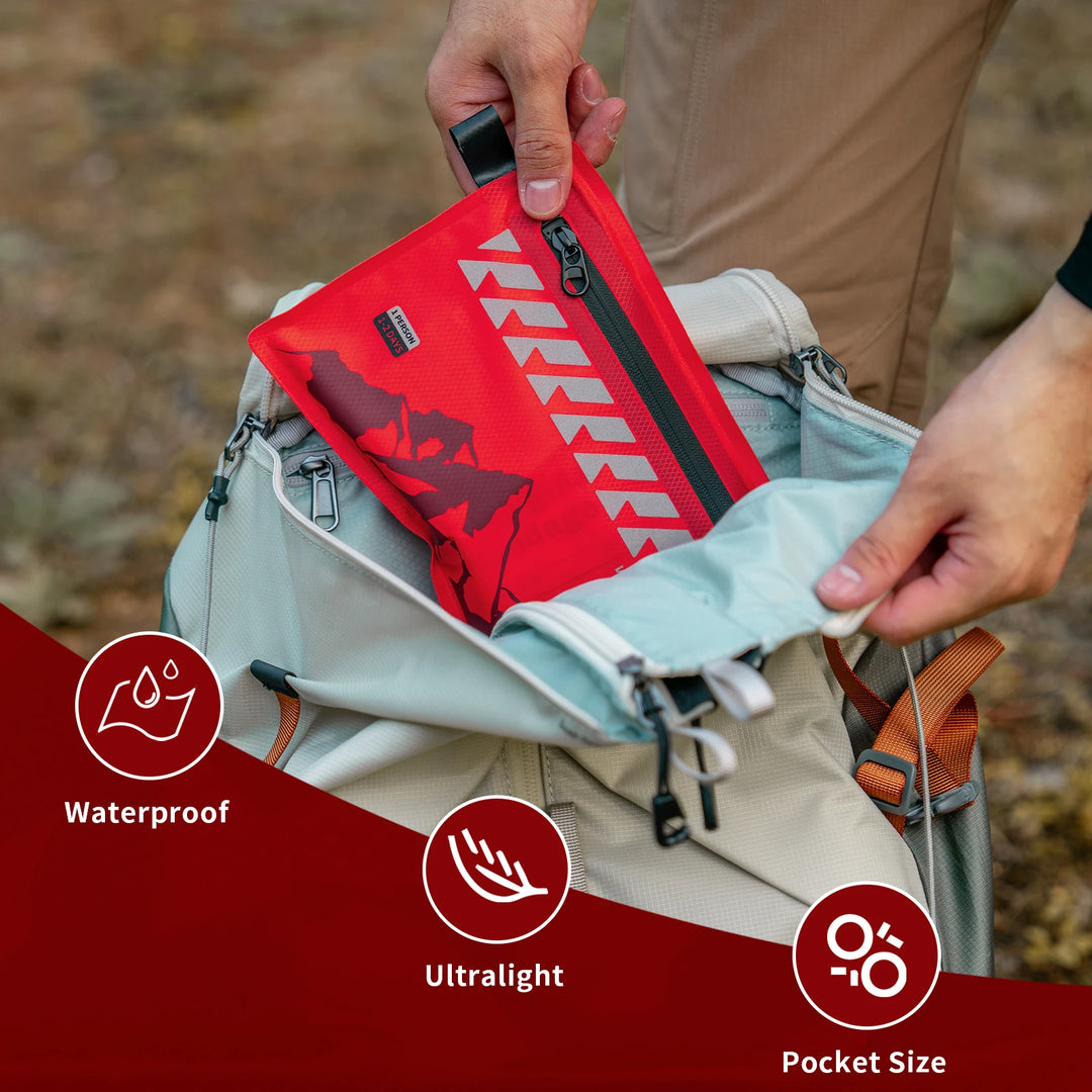 RHINO RESCUE Mini First Aid Kit Ultralight Waterproof Medical Kit for Hiking Camping Backpacking Cycling Travel Vehicles 105PC