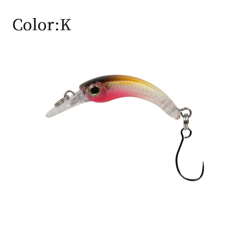 LETOYO Floating Injured Fishing Lure 40mm 1.2g Micro Lures Artificial Minnow Bait Wobblers For Trout Bass Perch