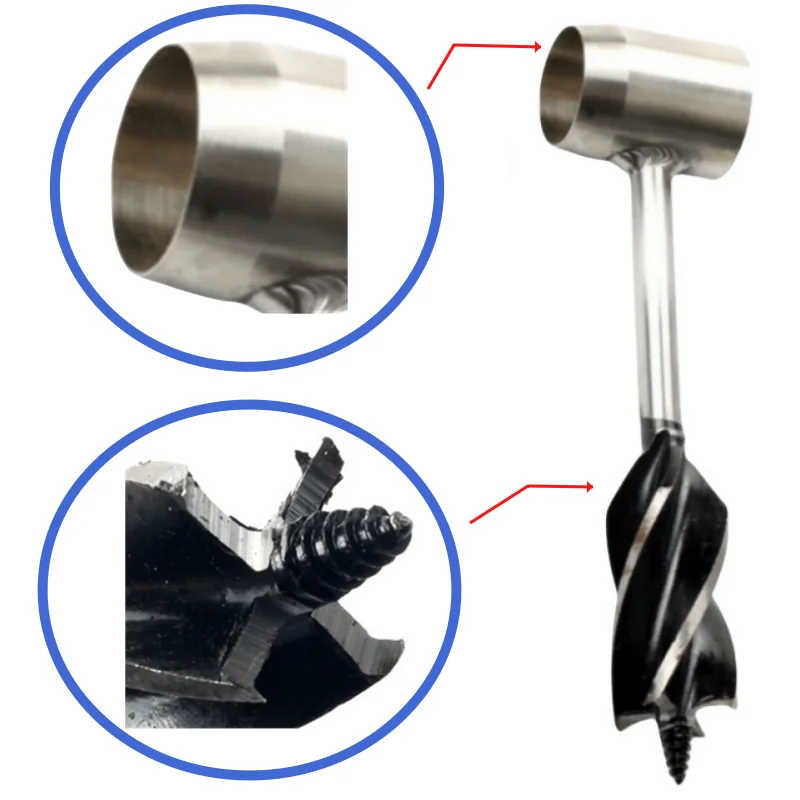 Drill Bit Protection Sleeve Auger Wrench Outdoor Survival Hand Drill Survival Gear Tool Sports Camping Bushcraft Accessory