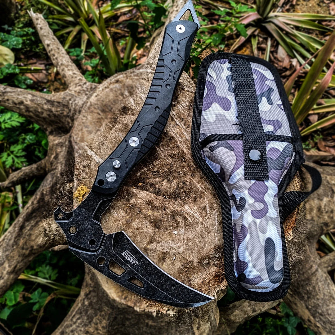 Folding Multifunctional Camping Mountain Axe, Life-saving and Firefighting Folding Tactical Axe