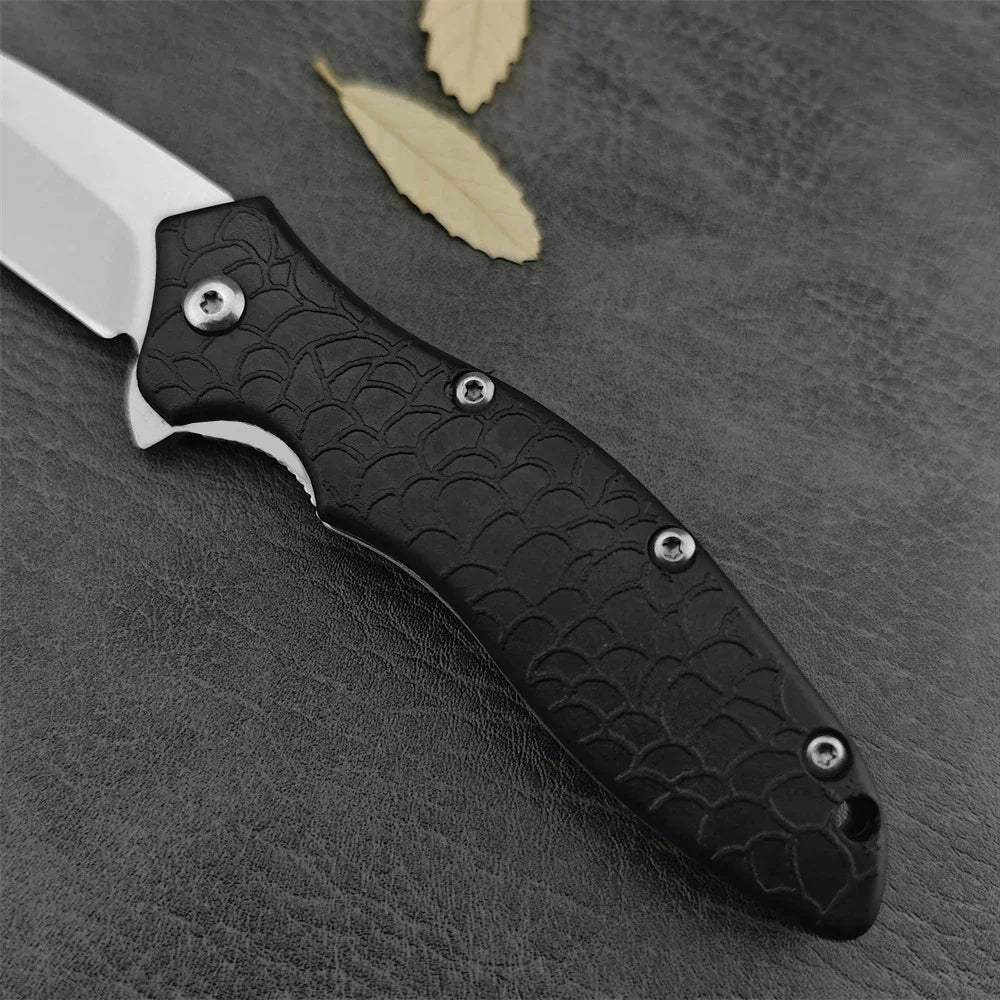KS 1830 Hunting Pocket Folding Knife 8Cr13Mov Blade Nylon Brazed Handle EDC Outdoor Camping Self Defense Survival Knife