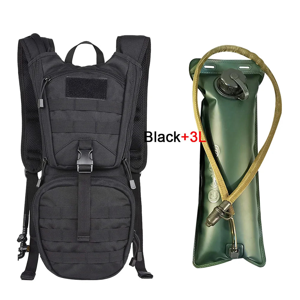 2 in 1 Hydration Backpack with 2/3L Water Bladder Water-proof  Water Bag for Outdoor Hiking Cycling Climbing Sport Equipment