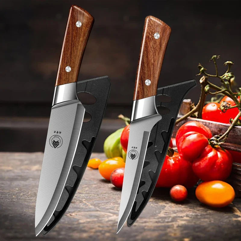 Professional Japanese Knife Multifunction Butcher Knives BBQ Cutter Chef Knives Meat Fish Slicing VegetablesCutter Cleaver Knife