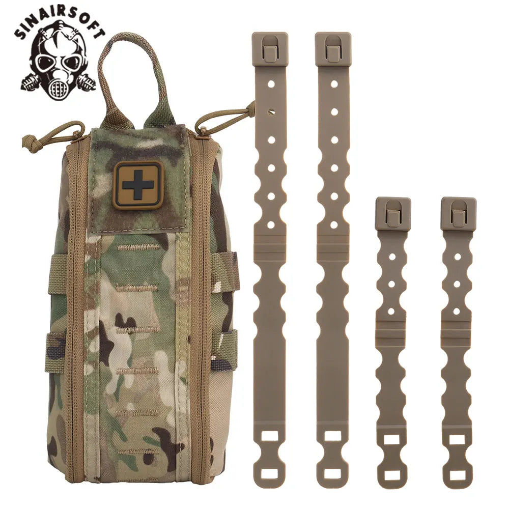 Tactic First Aid Kit Empty Medical Pouch IFAK Pack Rapid Deploy Pull Tab MOLLE Clip YKK Zipper Camping Hiking Emergency Bag