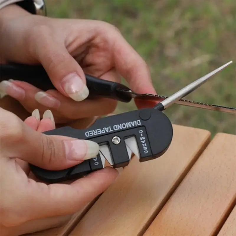 Mini Pocket Knifed Sharpener Tool Fast Blunts Knifed Sharpener for Camping Hiking and Home Kitchens