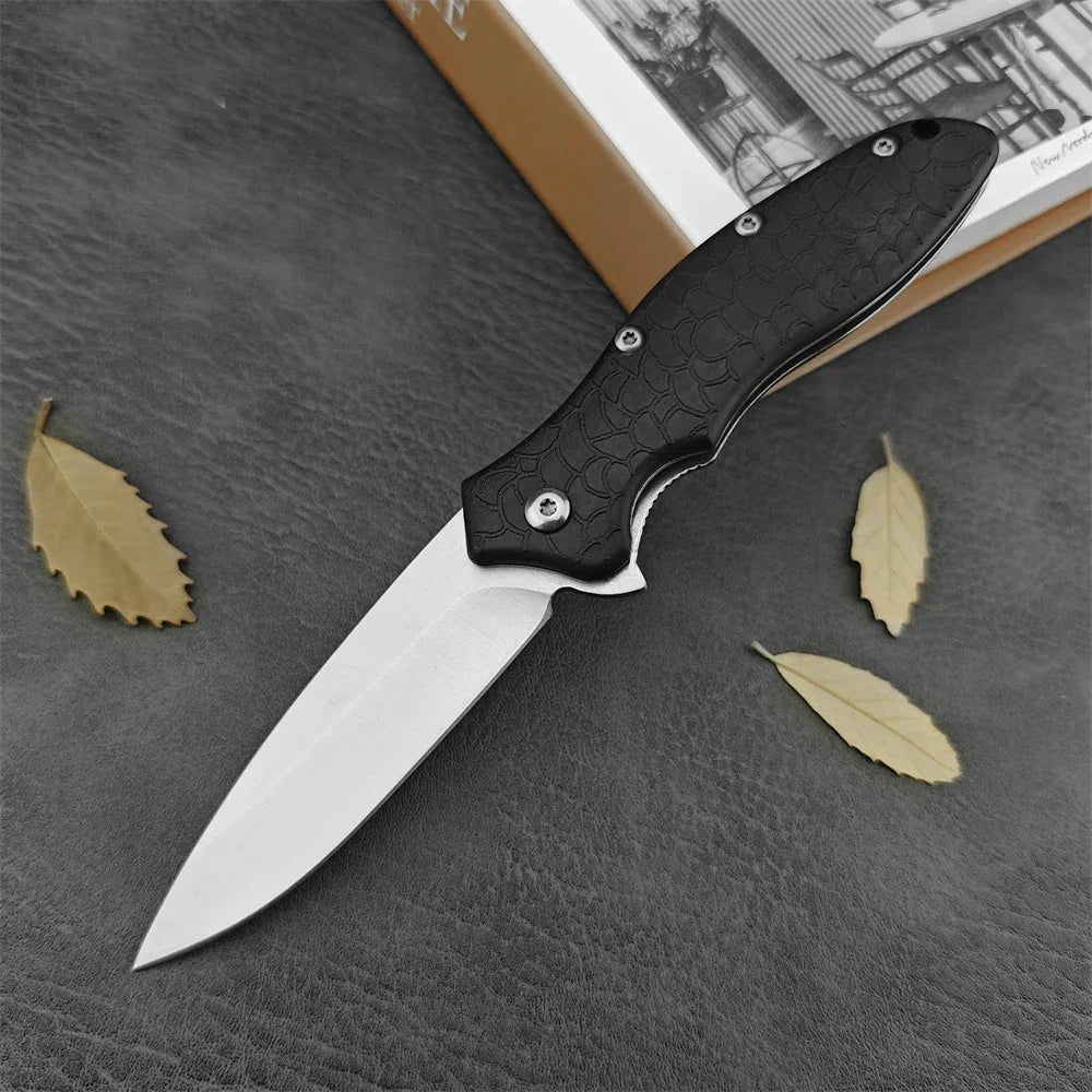 KS 1830 Hunting Pocket Folding Knife 8Cr13Mov Blade Nylon Brazed Handle EDC Outdoor Camping Self Defense Survival Knife