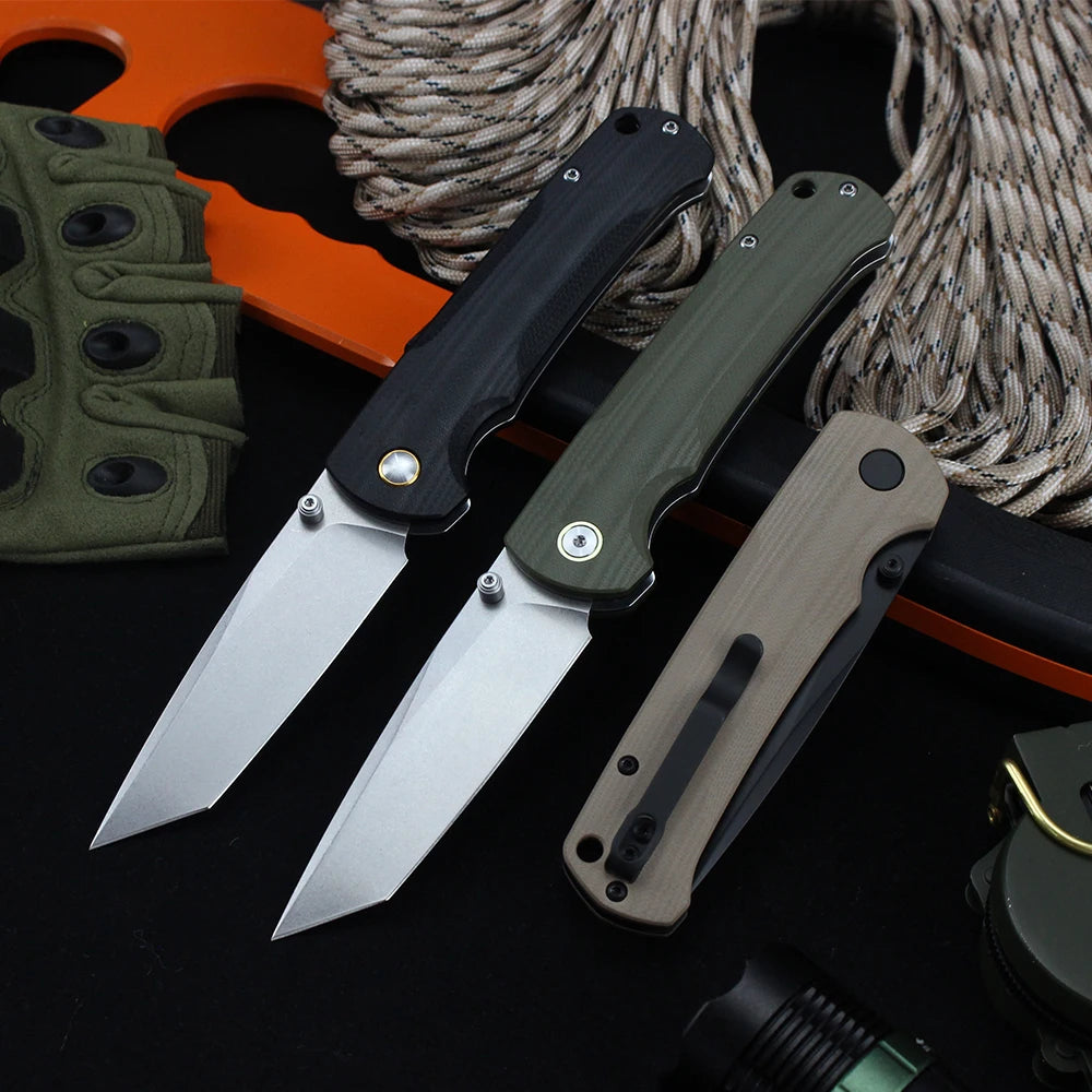 T0041 Folding Tactical Knife 14C28N Steel Blade EDC Outdoor Camping Military Hunting Pocket Knives Self defense Hand Tools 2025