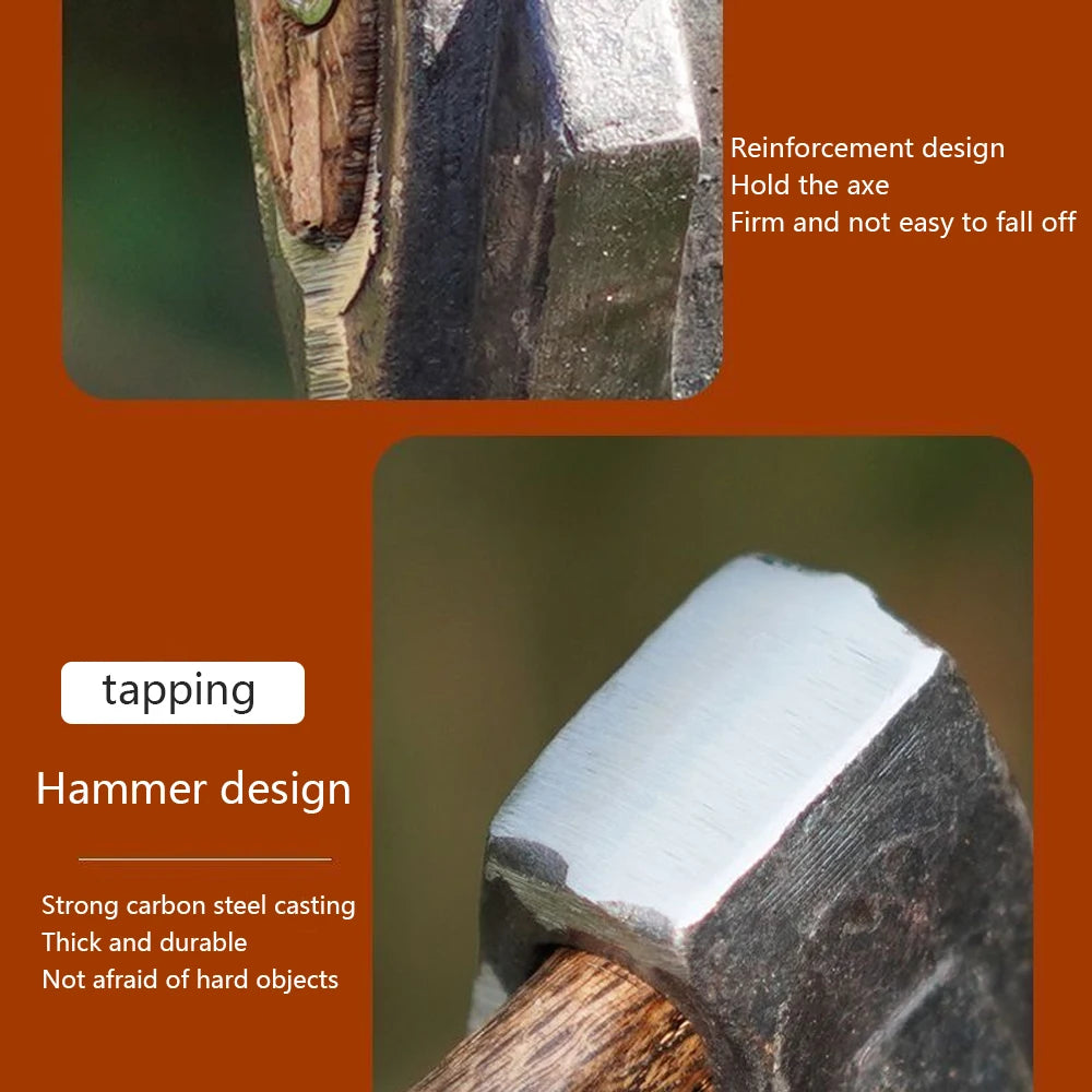 Carpenter Hand Axe Outdoor Camping Wood Chopping Axe Portable Long Handle Wood Splitting Artifact Professional Hand Tool