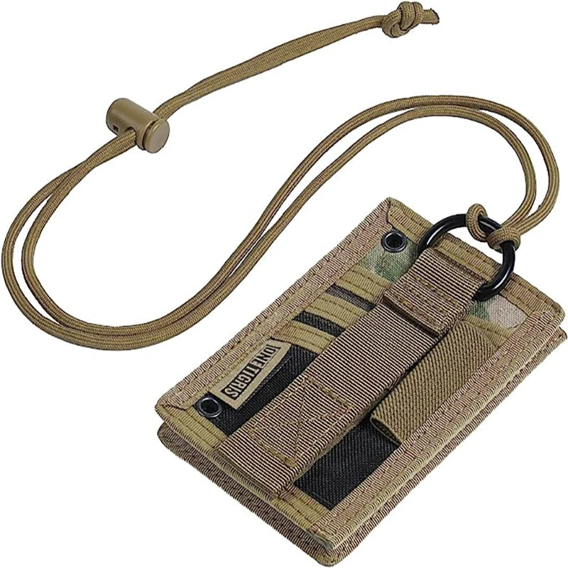 ONETIGRIS Outdoor Hunting MOLLE ID Holder Tactical Pouch File Folder Organizer Bag Military Two in One with Chest Hanging