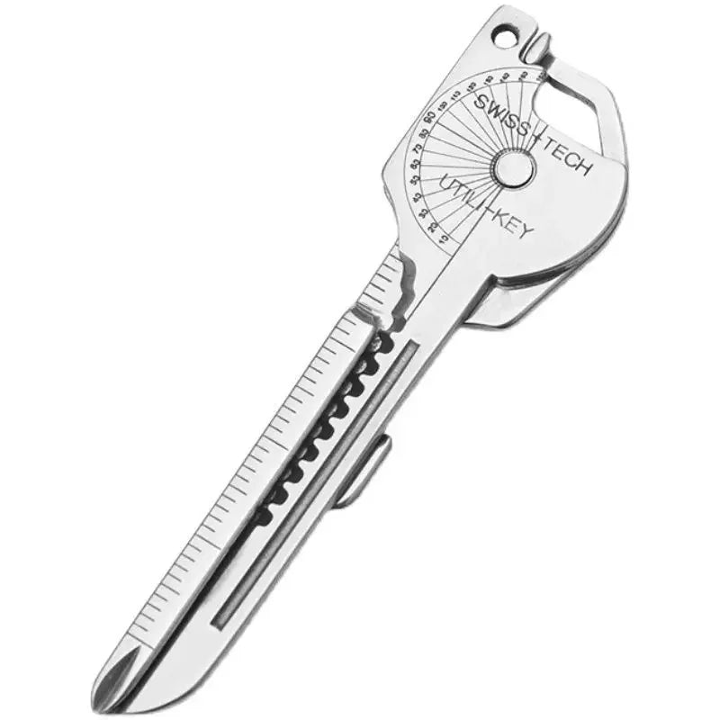 Survival Folding Tool Kit - 8-in-1 Camping Multi-Function Keychain Plier Set with Screwdriver, Can Opener & Carabiner Clip