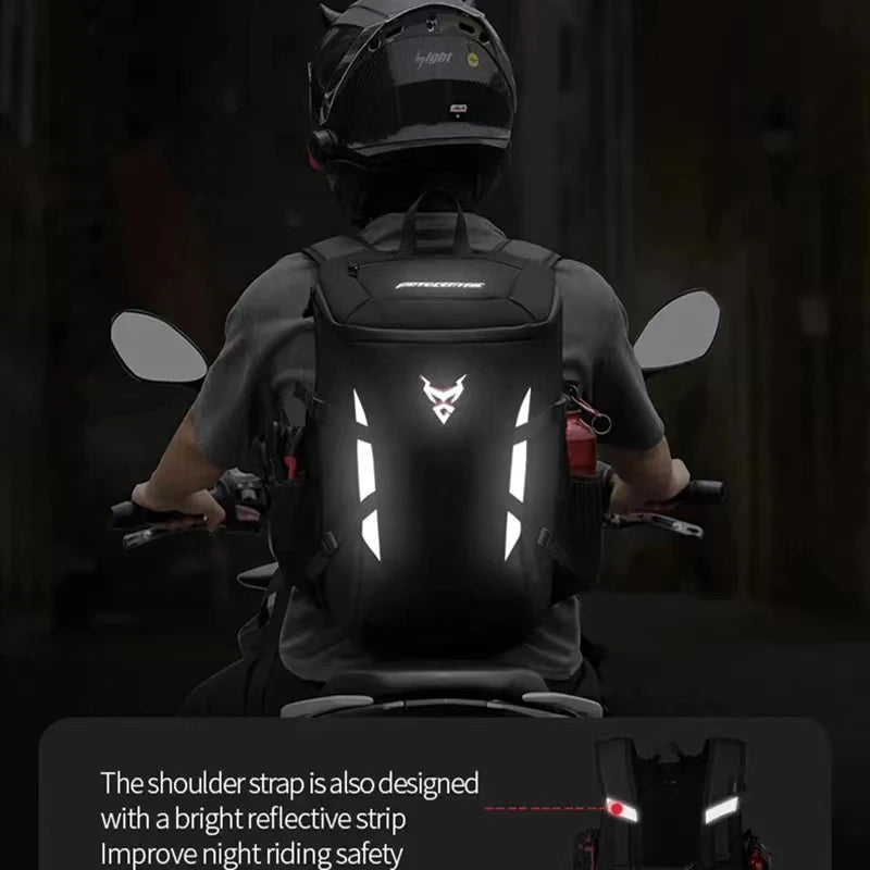 Riding Backpack Motorcycle Helmet Bag Large Capacity Rider Outdoor Backpack Cycling Bicycle Waterproof Reflective Travel Bag
