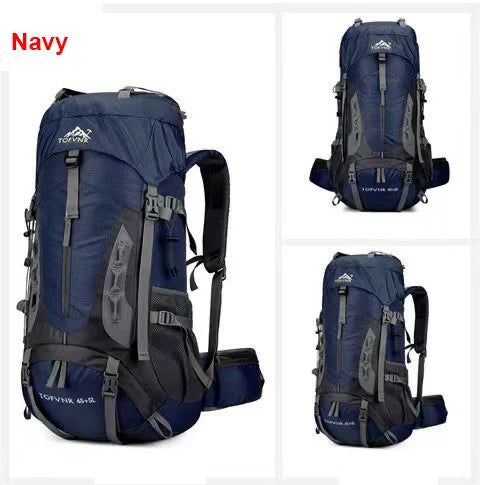 70L Climbing Backpack Cycling Bag Men Large Capacity Cross-country Hiking Mountaineering Bags Waterproof Camping Travel Rucksack