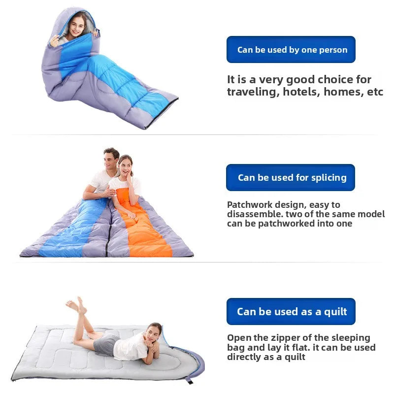 Outdoor sleeping bags adult camping adult camping warm cotton sleeping bags practical ways to ensure quality all the year round.