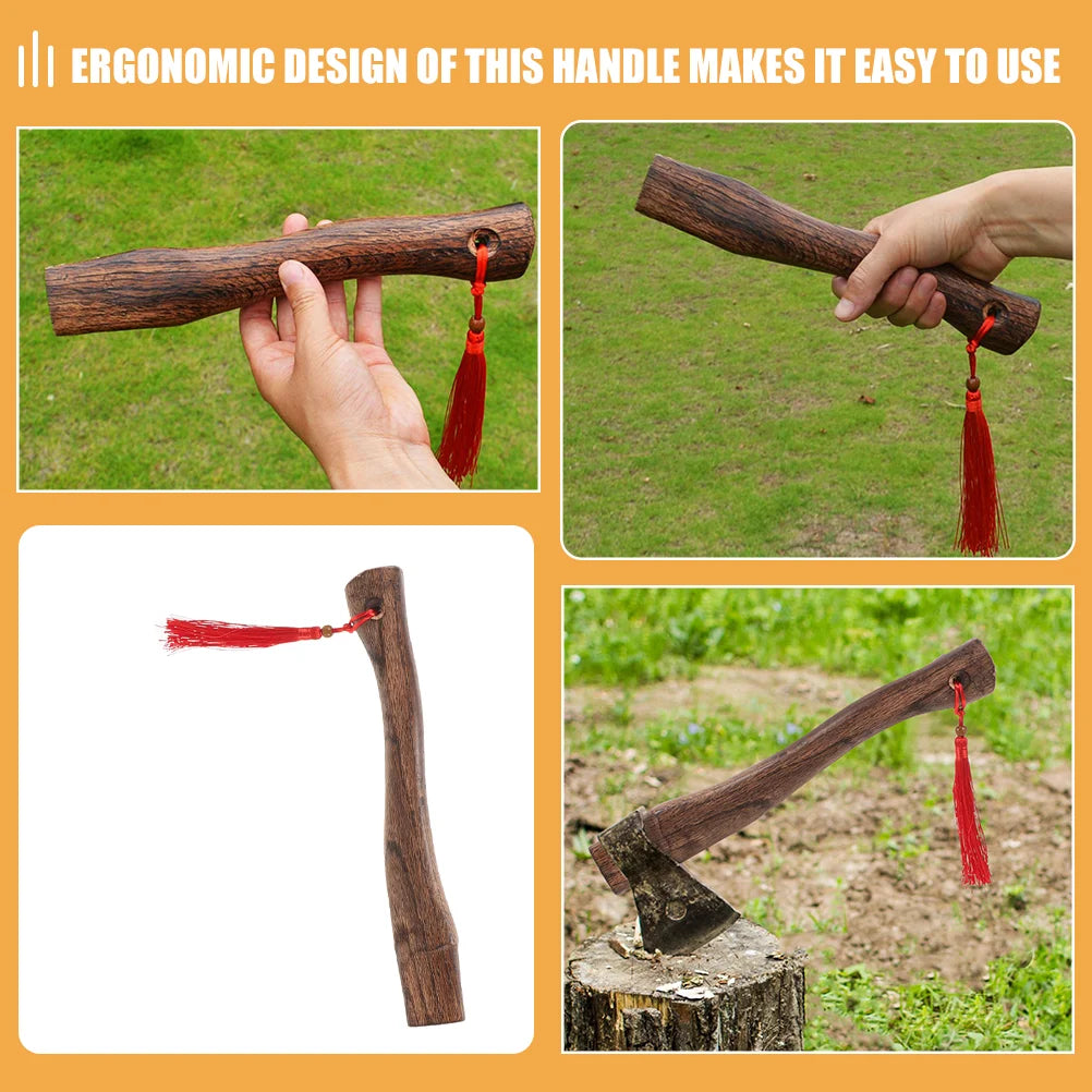 Ergonomic Solid Wood Axe Handle Tool For Woodworking Replacement Hatchet Part Carbonized Outdoor Camping Tools Ax Hand