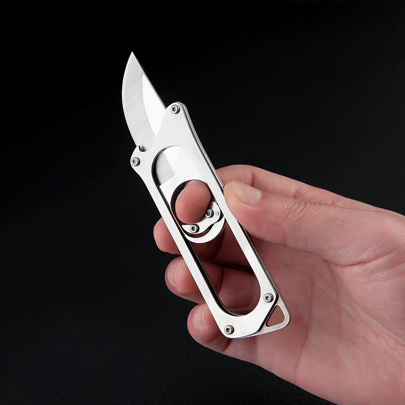 New Stainless Steel Sharp Outdoor Camping Handle, Portable Meat Handle, Unboxing Fruit Knife for Self-defense
