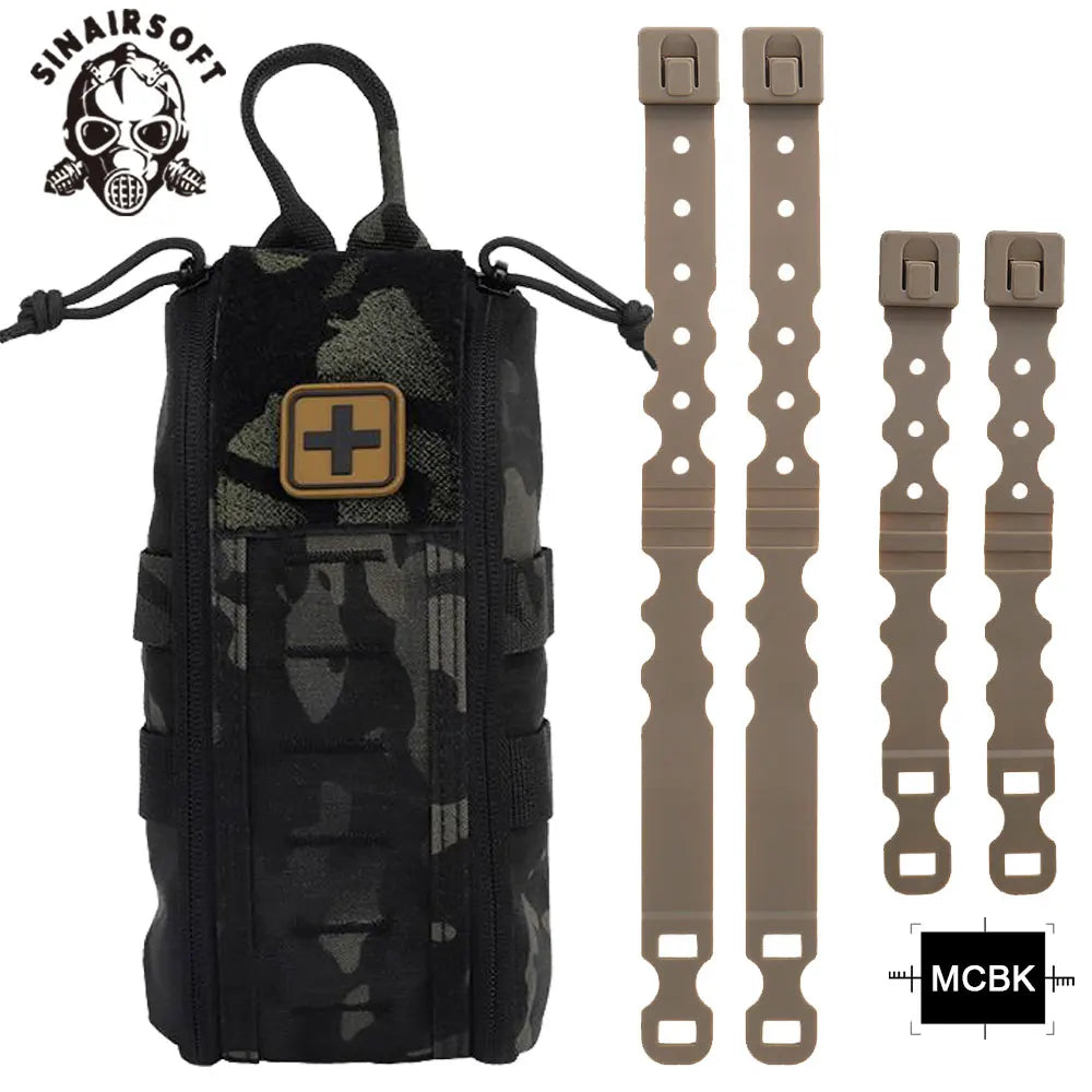 Tactic First Aid Kit Empty Medical Pouch IFAK Pack Rapid Deploy Pull Tab MOLLE Clip YKK Zipper Camping Hiking Emergency Bag