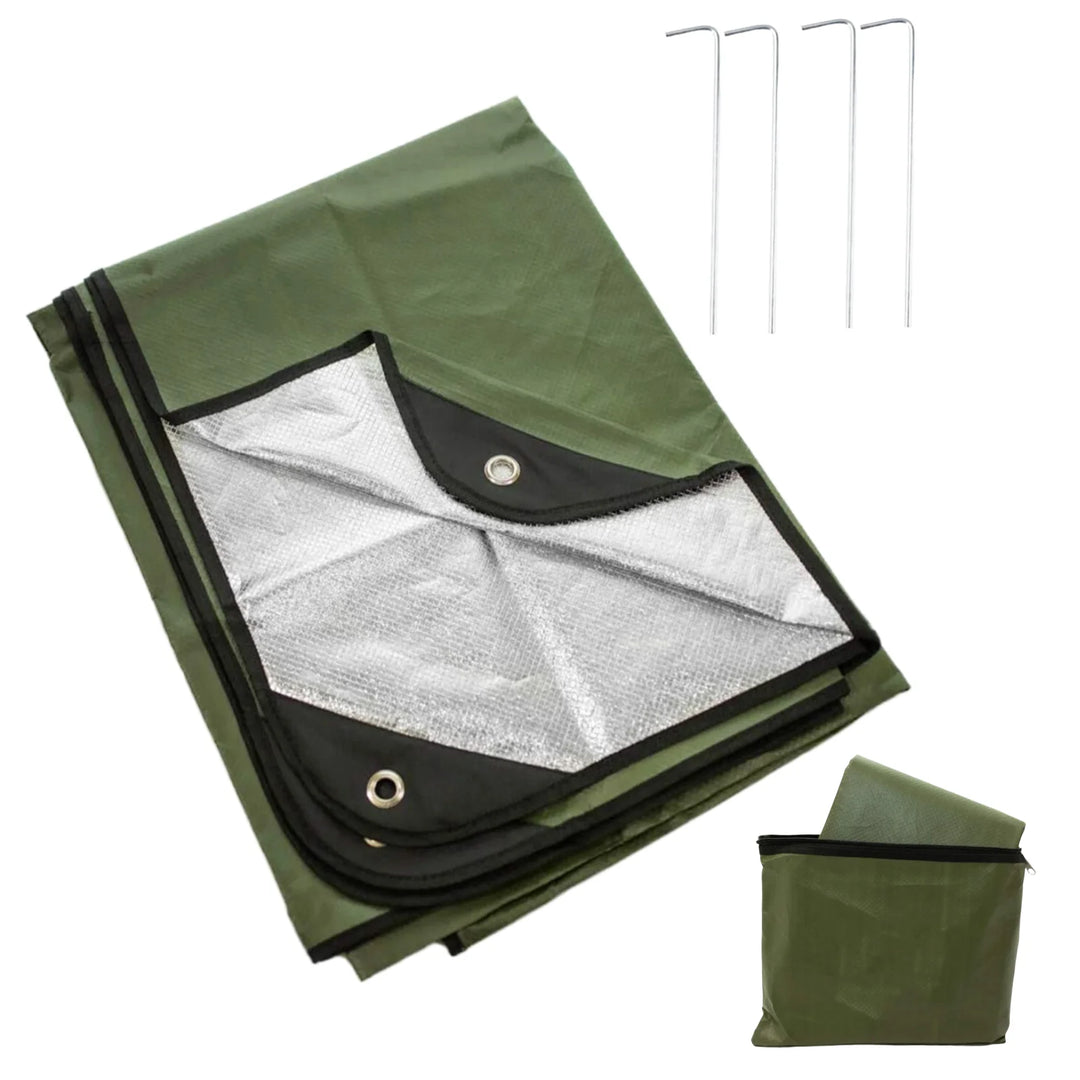 Heavy Duty Emergency Blanket Survival Gear Waterproof Insulated Blanket Emergency Tarp for Camping, Hiking, Bushcraft