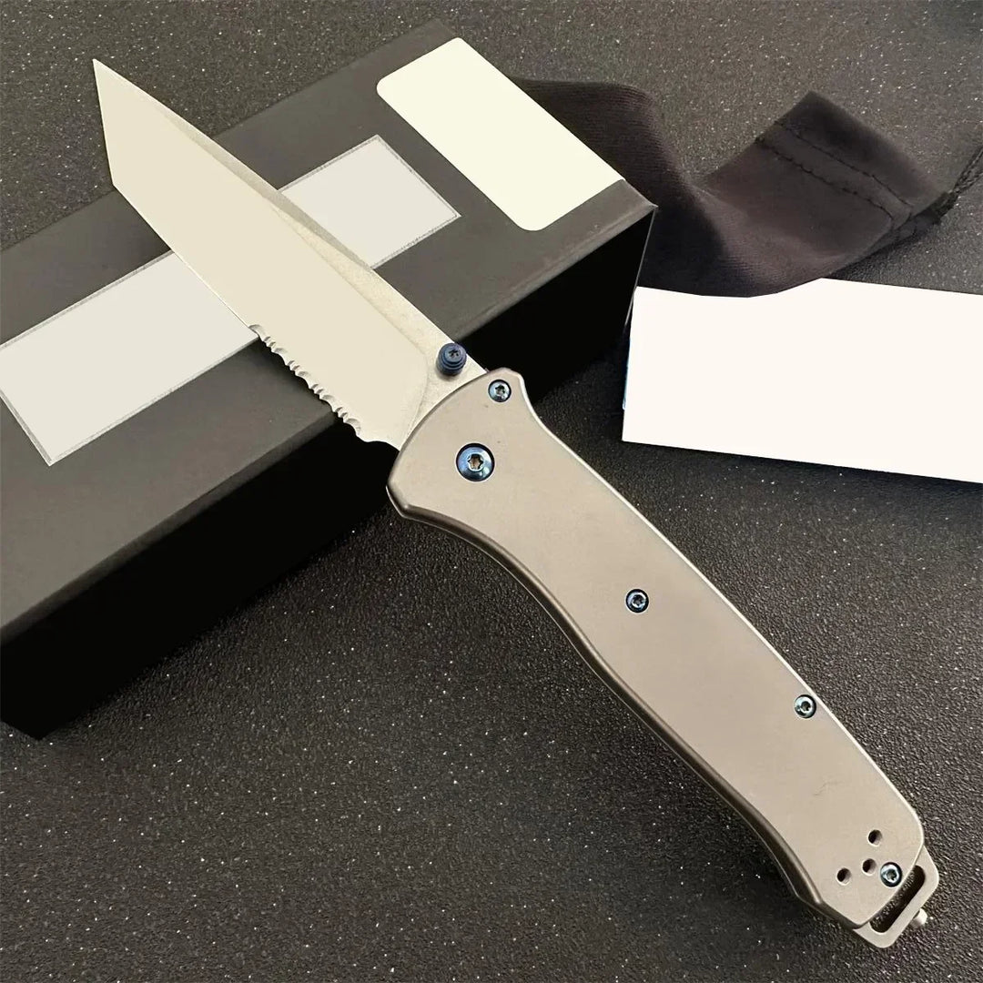 537 Bailout BM Knife Self Defense Pocket Knives Outdoor EDC Survival Flipper Folding Knife Camping Hunting Tool Nylon Handle