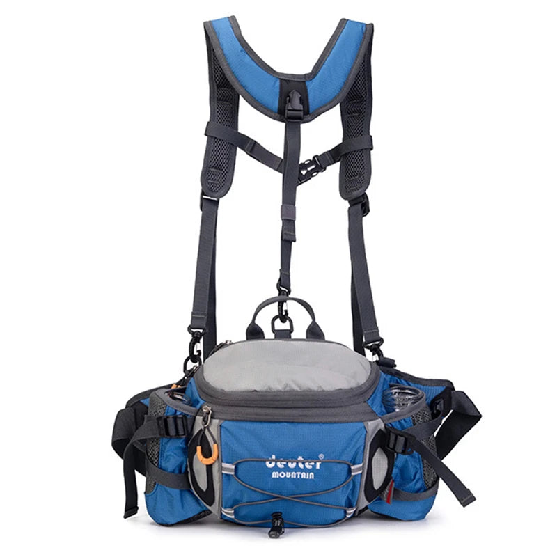 Outdoor Hiking Waist Bag Cycling Mountaineering Backpack Running Water Bottle Pack Waterproof Mollel Bag Camping Fishing Sports