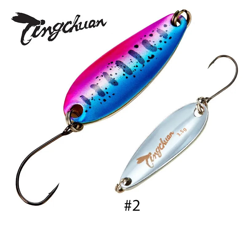 Fishing Metal Spoon Lure Bait For Trout Bass Spoons Small Hard Sequins Spinner Spoon 2g/2.5g/3.5g/4.5g With Mustad hook Fishing