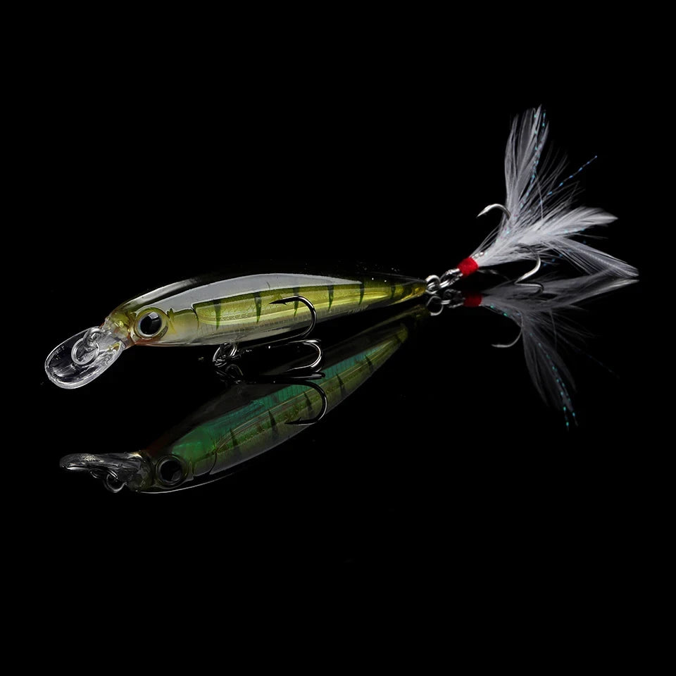 WALK FISH Floating Minnow Fishing Lure 80MM 7G Wobblers Freshwater Trout Hard Artificial Bait Pike Carp Swimbait Tackle Jerkbait