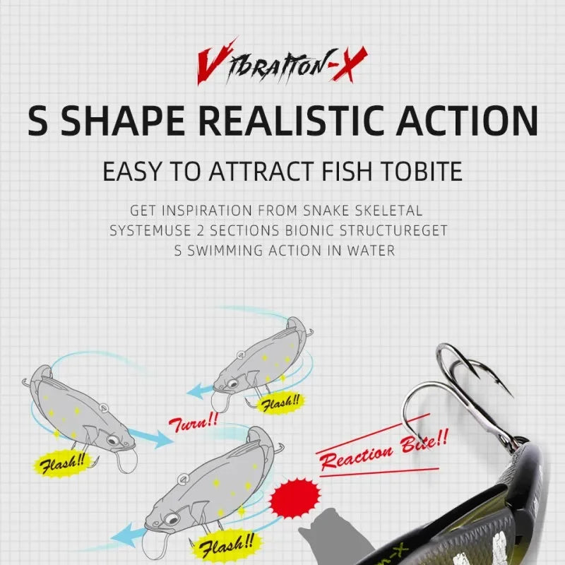 Pike Fishing Vatalion 115mm Vibration Jointed Bait Swimbait Bass Lure 41/43g Fishing Lure Floating  Vatalion 115F Leurre