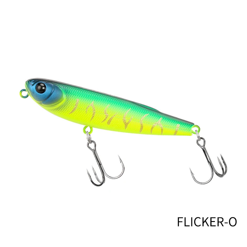 TSURINOYA FLICKER 70F Surface Fishing Lure Z Dog Floating Pencil 70mm 8.4g Chatter Artificial Hard Baits Trout Bass Pike Plug