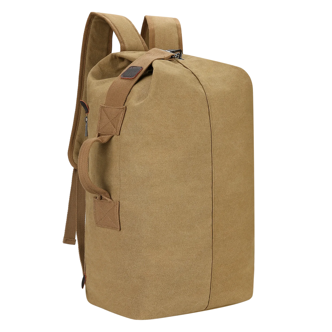 Large-capacity travel backpack, fabric-reinforced, drawstring closure, double-shoulder bag