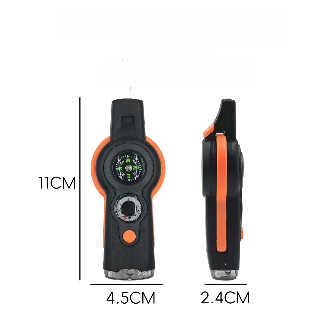 Outdoor Camping 7-In-1 Multi-Function Whistle Survival Whistle Safety Whistle for Hiking Travel Accessories Camping Accessories