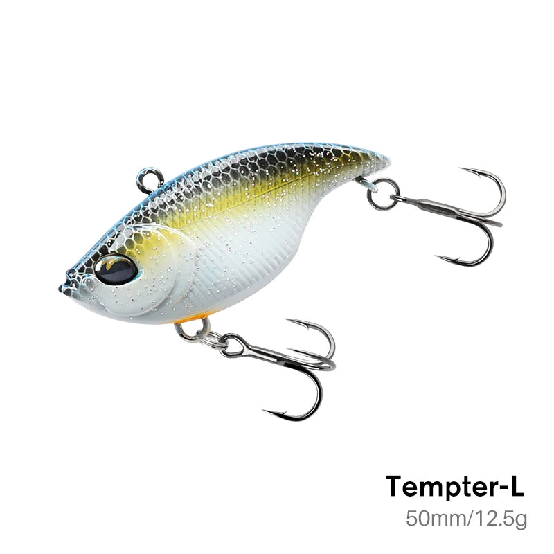 TSURINOYA 50mm 12.5g Vibration Noise Fishing Lure TEMPTER 50S Sinking Winter Fishing Lure Pike Bass Saltwater Hard Bait Wobbler