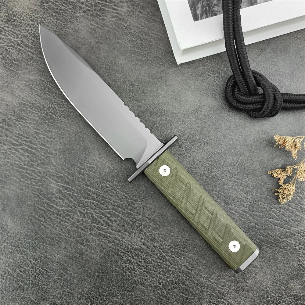 High Quality 0006 Portable Fixed Hunting Knife D2 Blade G10 Handles Hunting Tactical Camping Utility EDC Tool with Kydex Sheath