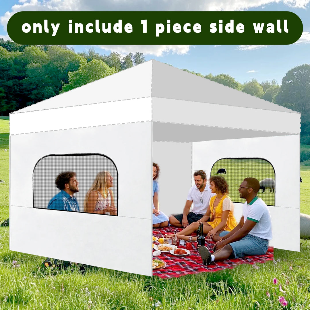 Sunshade Sidewall with Mesh Window for 10x10 Pop Up Canopy - Straight Leg Outdoor Instant Canopy Sidewalls, 1 PS (only Sidewall)