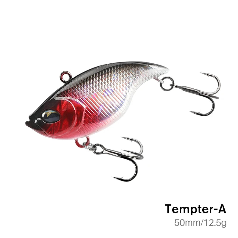 TSURINOYA 50mm 12.5g Vibration Noise Fishing Lure TEMPTER 50S Sinking Winter Fishing Lure Pike Bass Saltwater Hard Bait Wobbler