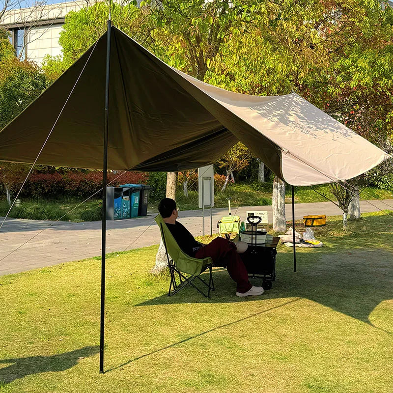 Outdoor camping canopy with high-quality appearance, fresh and high-density waterproof Oxford cloth, thick support rod, stable w