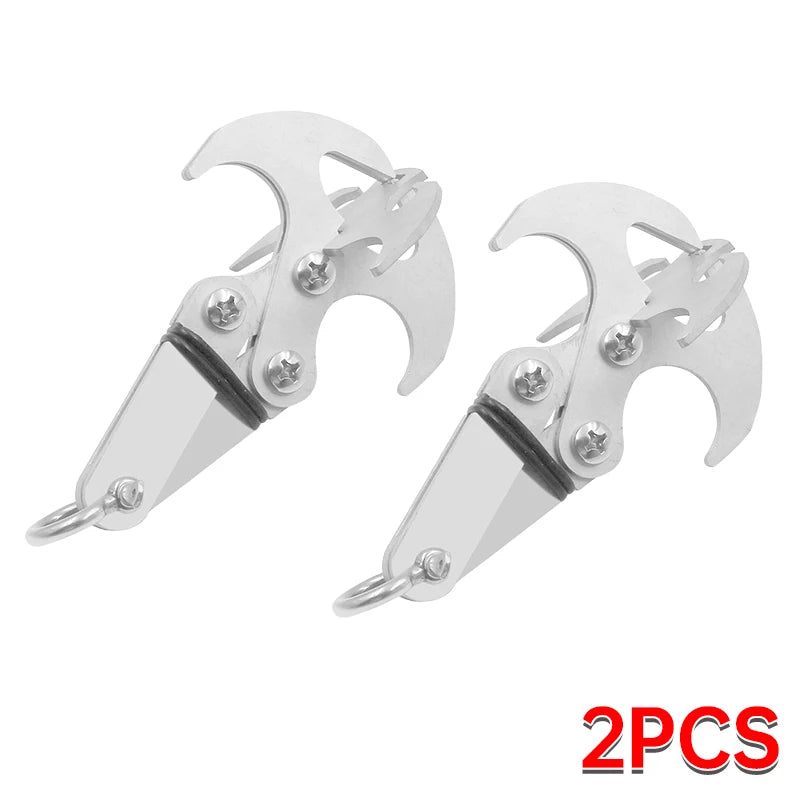 Survival Claw Multi-functional Stainless Steel Hook Portable Outdoor Camping Trekking Climbing Folding Tool Gravity Hook