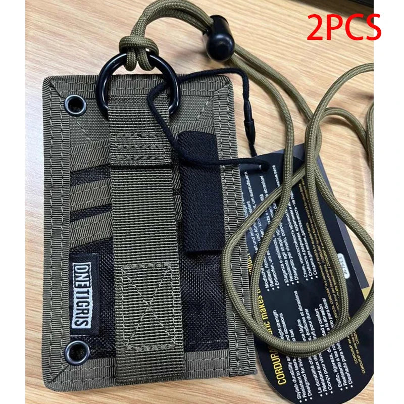 ONETIGRIS Outdoor Hunting MOLLE ID Holder Tactical Pouch File Folder Organizer Bag Military Two in One with Chest Hanging