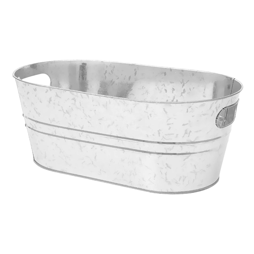 Oval Ice Bucket Beverage Cooler with Handles Bar KTV Universal Metal Ice Bucket for Home Party Outdoor Camping