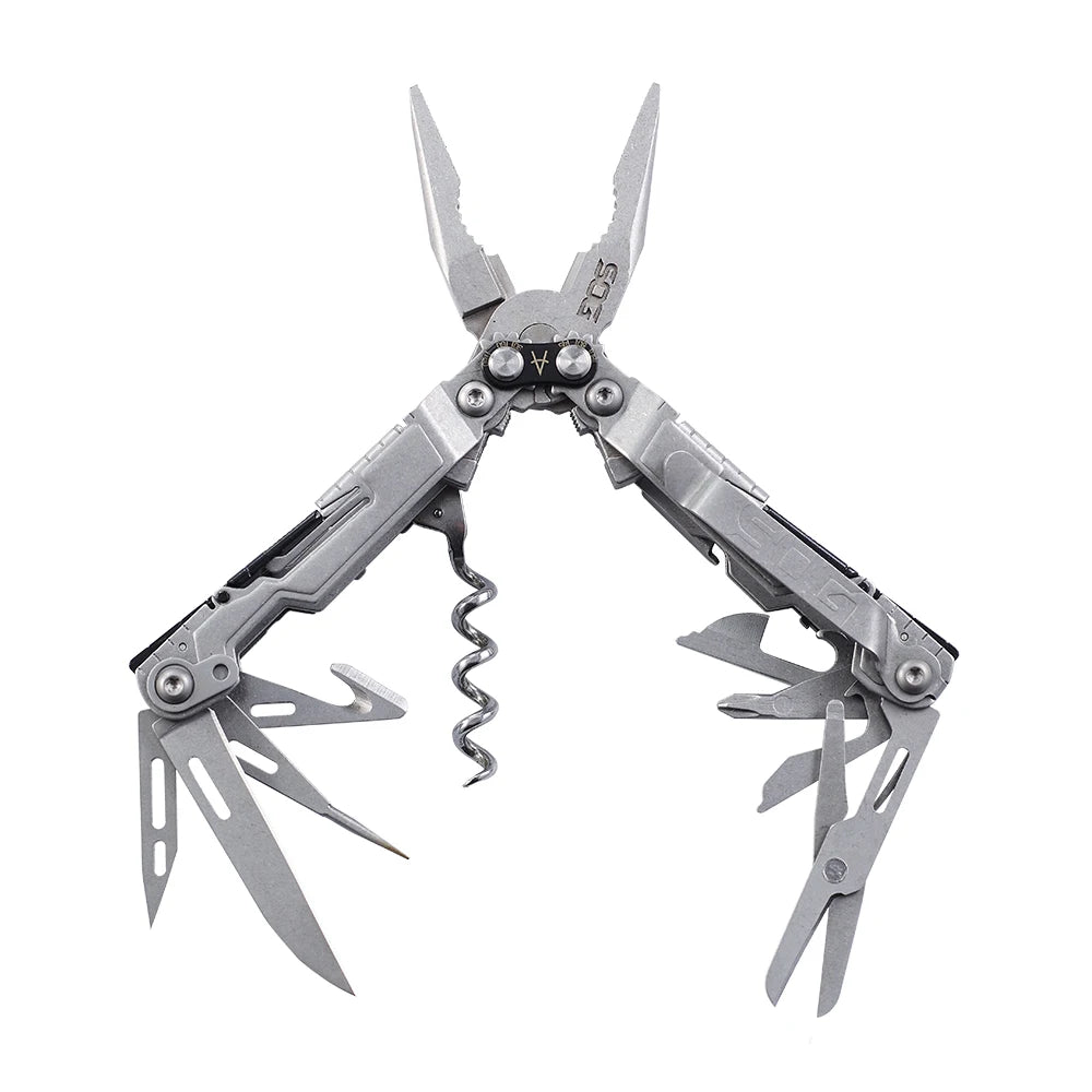SOG PowerLitre 19-in-1 Tactical Multi-Tool with Folding Pliers, Knife - Compact EDC Gear for Survival, Camping Emergency & Carry