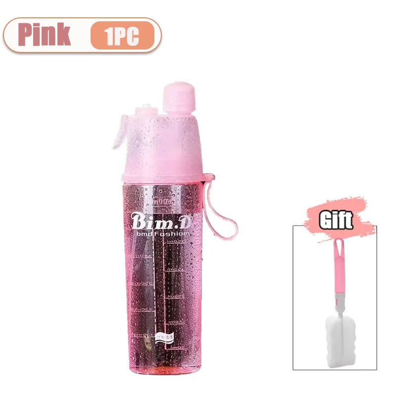 1/2PCS Spray Water Bottle for  Summer Outdoor Sports Portable Durable  Water Cup Hydration Accessories for Hiking Camping Travel