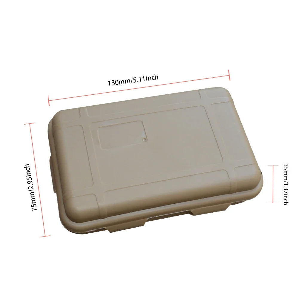 Outdoor Survival Box Container Portable Plastic Survival Case Waterproof Shockproof for Camping Hiking Boating