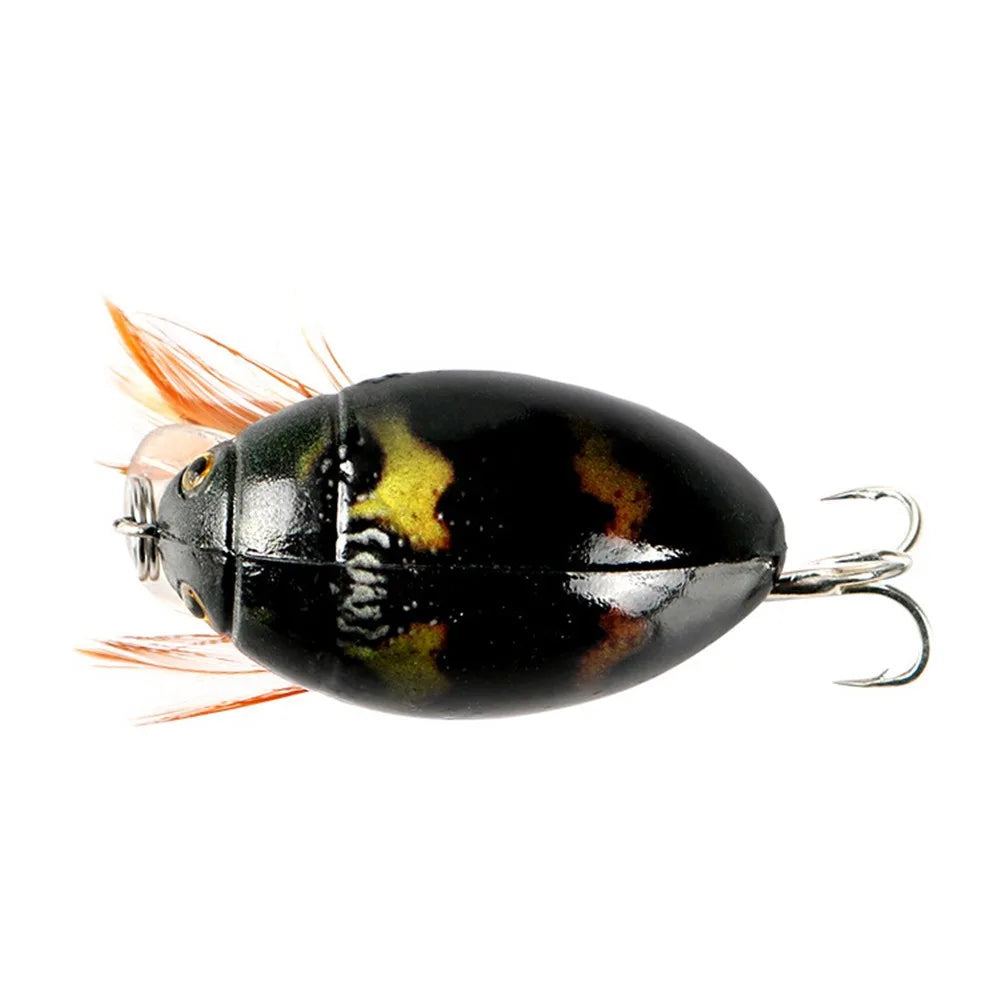 1Pcs 4cm/3.8g Cicada Bait Fishing Lure Crank Floating Wobblers Fishing Tackle Insect Bug Lure Hard Bait Sea Beetle Bass Carp