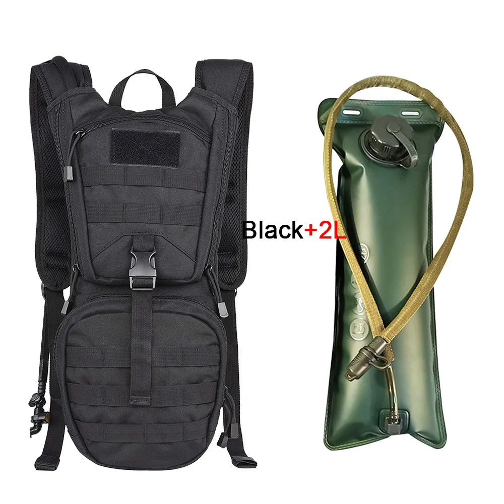 2 in 1 Hydration Backpack with 2/3L Water Bladder Water-proof  Water Bag for Outdoor Hiking Cycling Climbing Sport Equipment