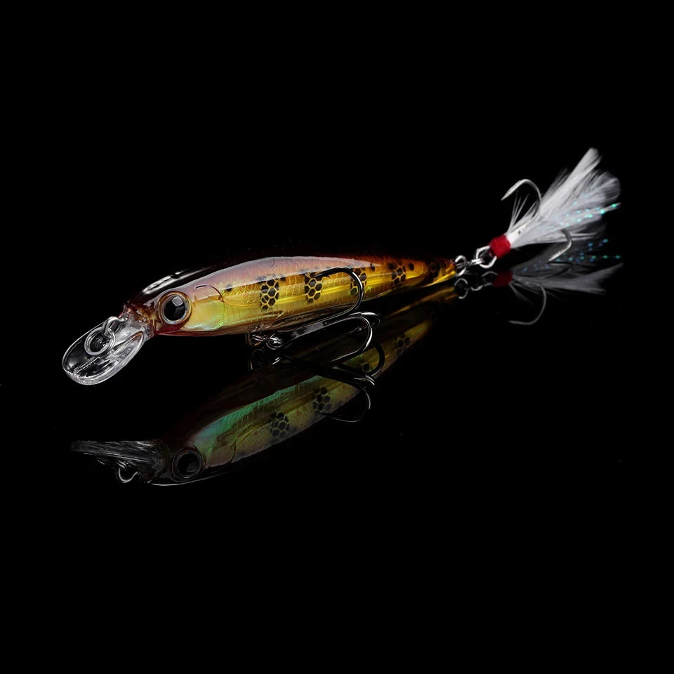 WALK FISH Floating Minnow Fishing Lure 80MM 7G Wobblers Freshwater Trout Hard Artificial Bait Pike Carp Swimbait Tackle Jerkbait