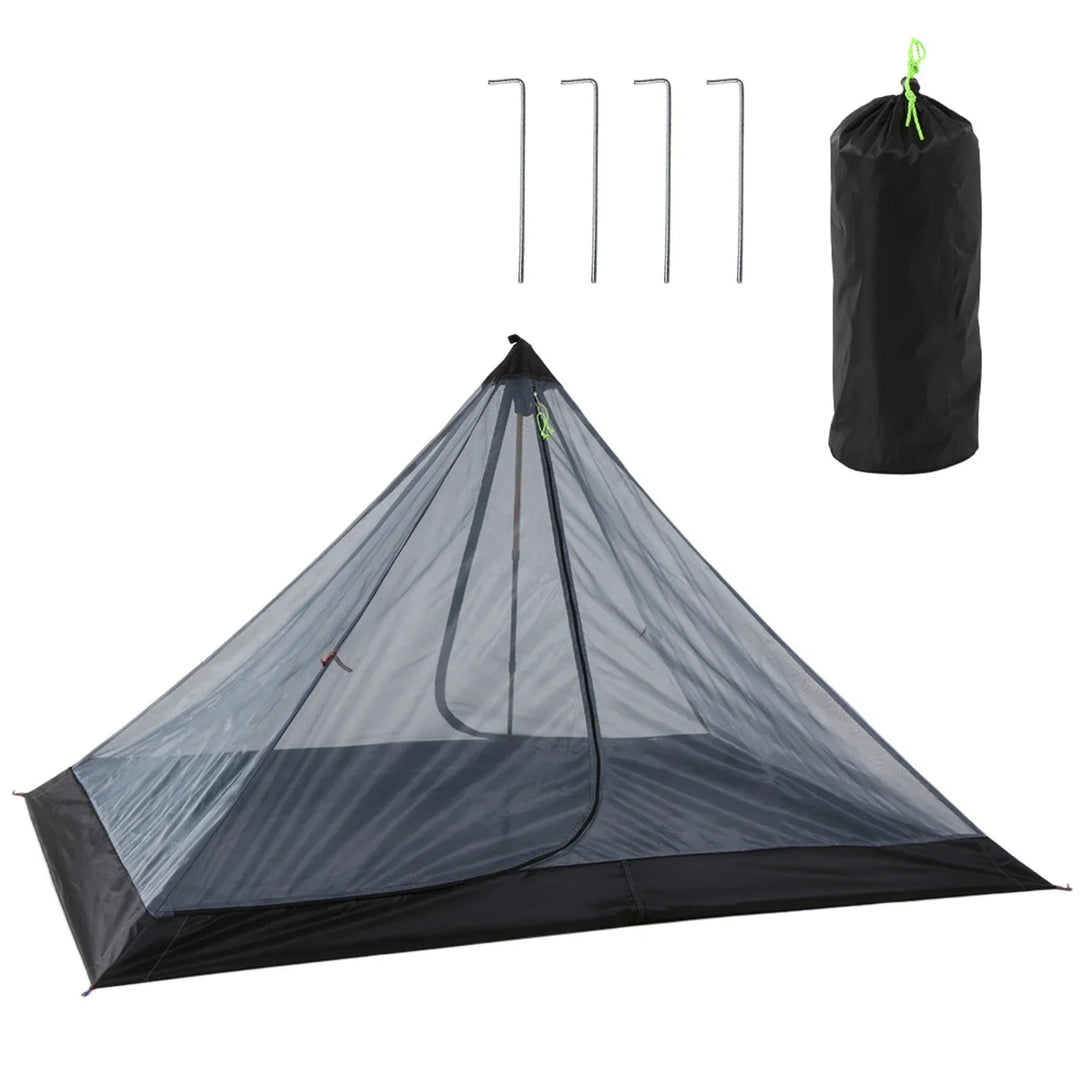 Inner Tent Mesh Tent Camping Mesh Tent Double Side Zippers Outdoor Rope Single/ Double Person Tent (No Rod) Ultralight