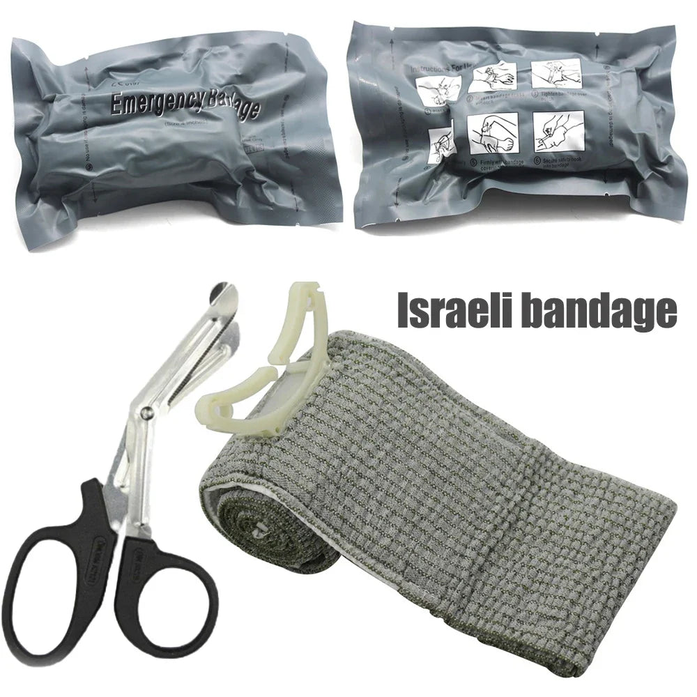 Emergency IFAK First Aid Kit with Tourniquet Chest Seals Bandage for Emergency Treatment Care Trauma Kit