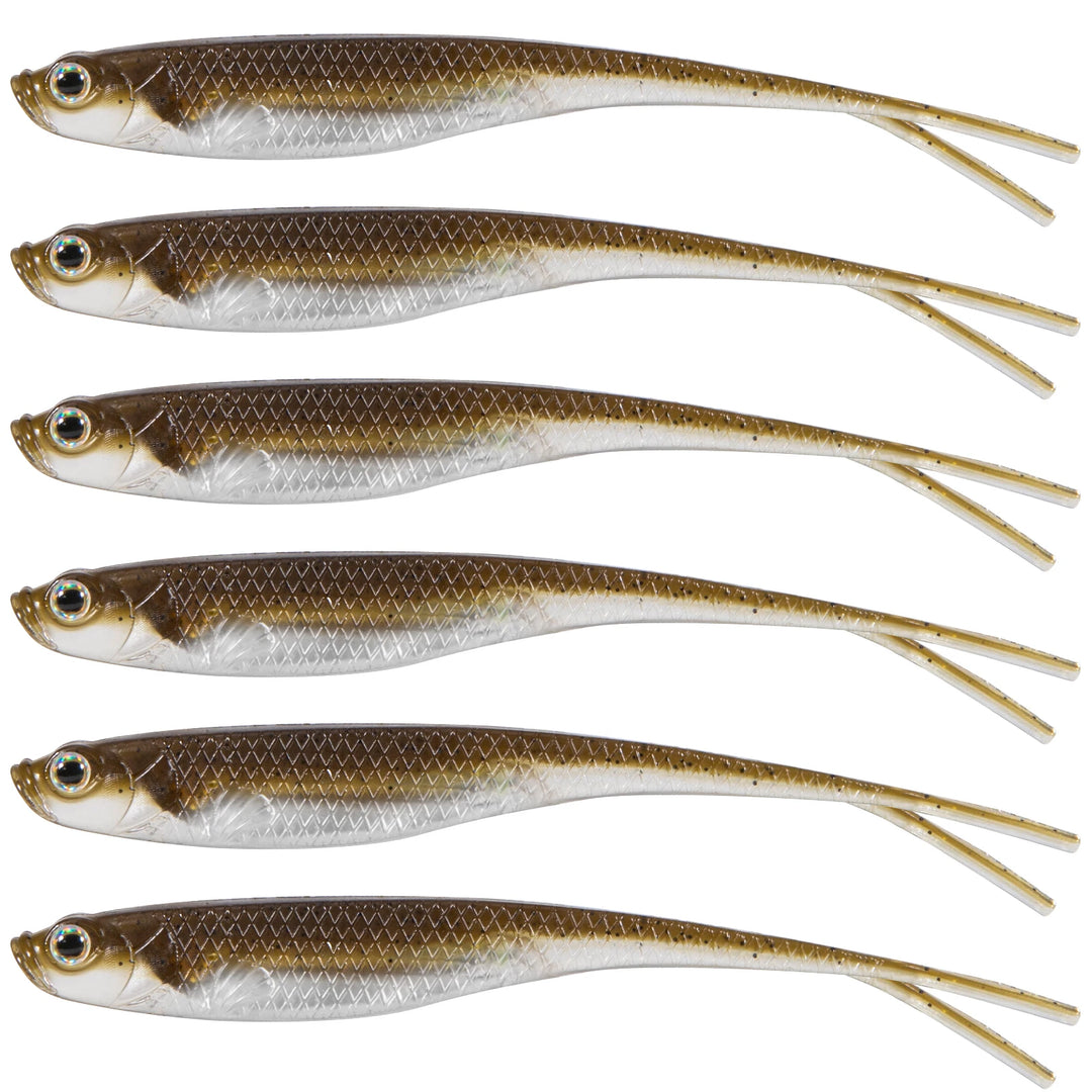 Dr.Fish 5/6pcs Fishing Soft Lure Plastic Saltwater Fork Tail Drop Shot Silicone Soft Bait Worm Bass Trout Pike Walleye Weedless