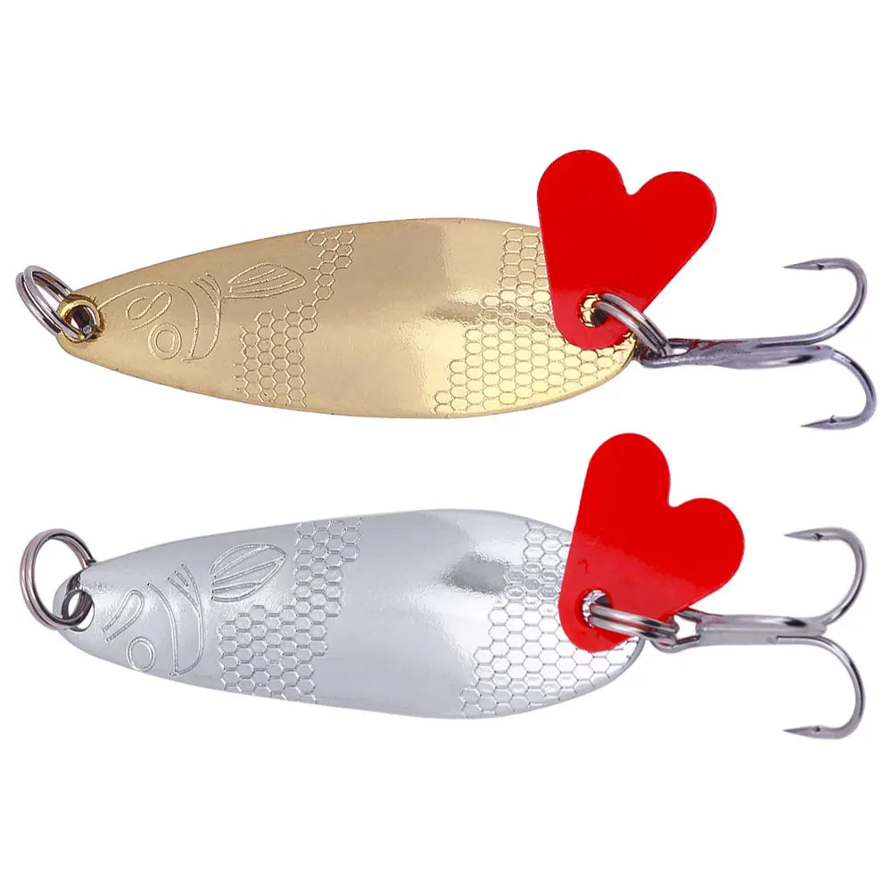Fake Fish Spoon Lure sea fishing spoon Bait Metal Jig Fishing Lure Wobblers Pike Bait For Trout Pike Perch Salmon