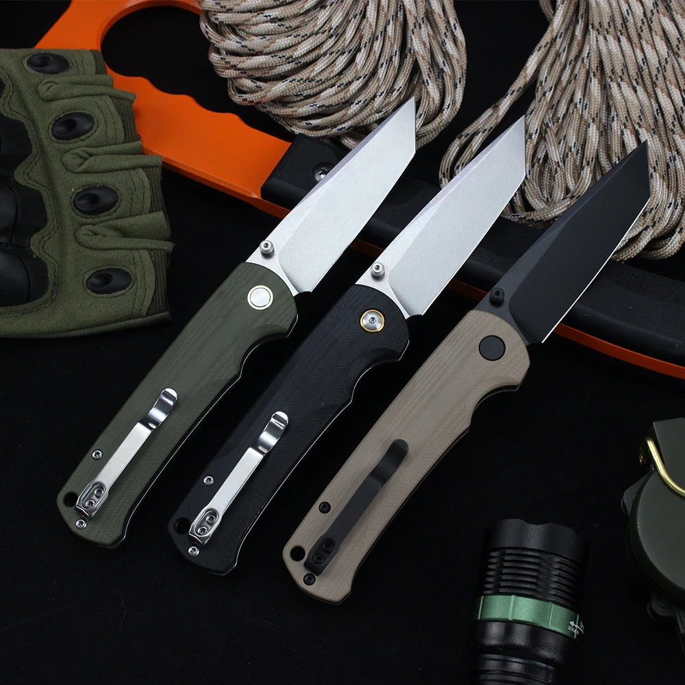 T0041 Folding Tactical Knife 14C28N Steel Blade EDC Outdoor Camping Military Hunting Pocket Knives Self defense Hand Tools 2025